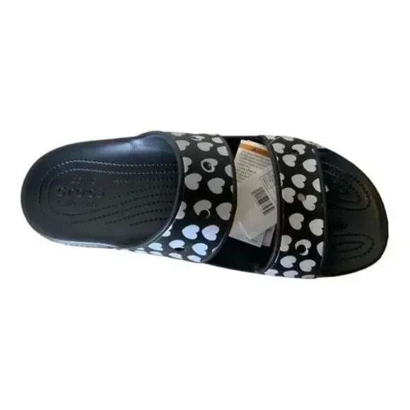 Crocs Heart Print Sandals Men's Size 15 Shoes NEW